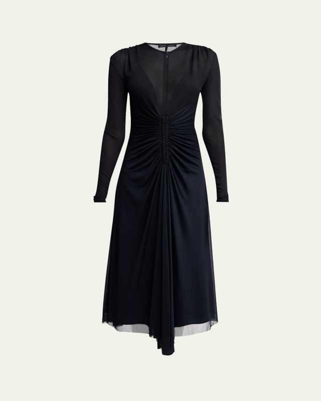 Kerstin Ruched Crepe Jersey Midi Dress